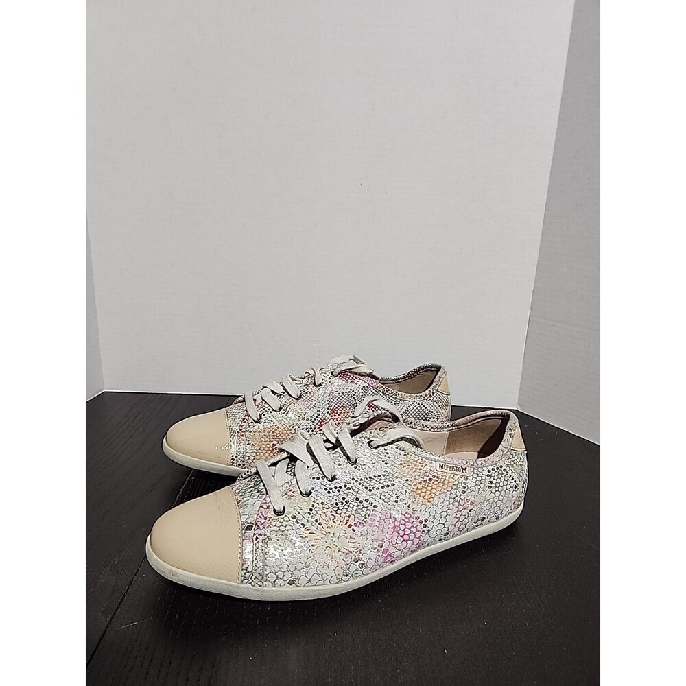 Mephisto - Ketty - Pink Boa Cap Toe Lightweight Women Sneakers SZ10 Snake